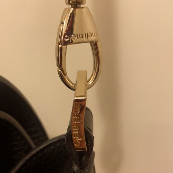 Meli Melo Thela Mini Black Crossbody Bag Purse Handbag Pebbled Leather - Picture 8 of 13